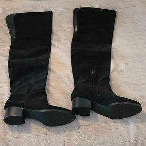 Leather over the knee boots